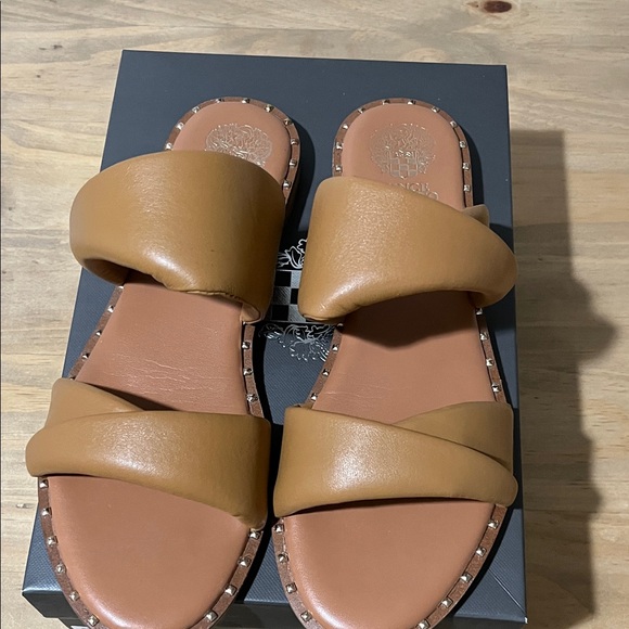Vince Camuto Cognac Nappa Sandals with box - Picture 2 of 3